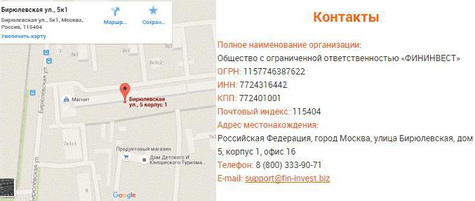 1231096 ооо фининвест отзывы