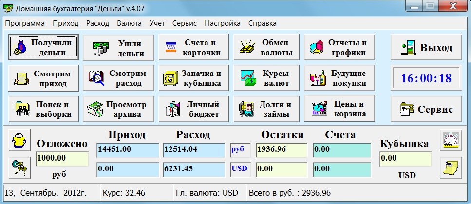 2486625 Программа для ведения семейного бюджета