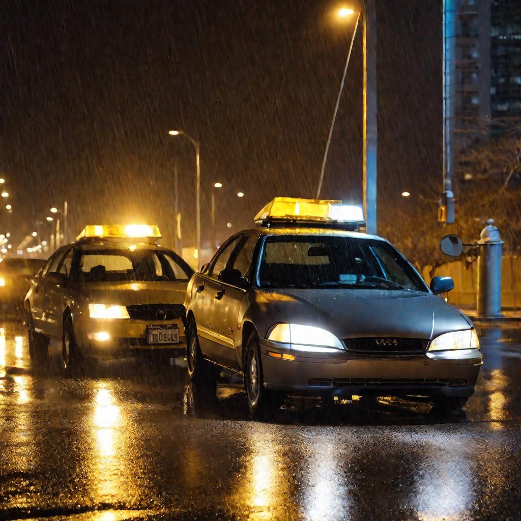 3362264 Авария ночью на улице города