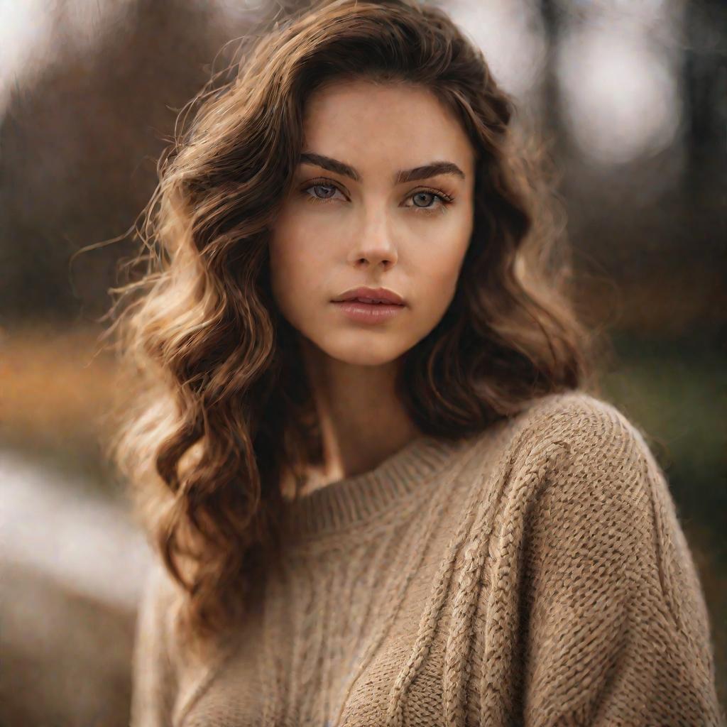 3509443 Портрет девушки в свитере.