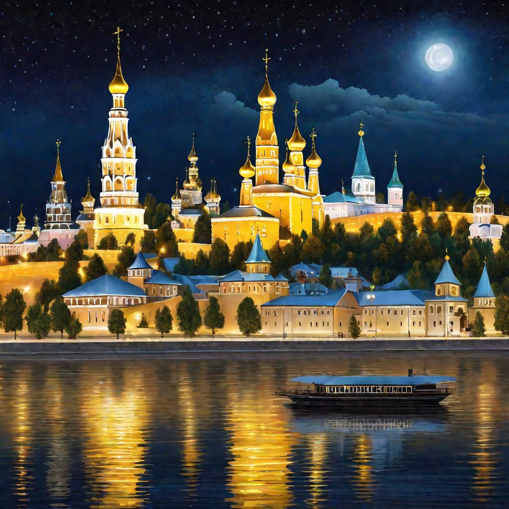 3426962 Ночной вид на кремль в Саратове