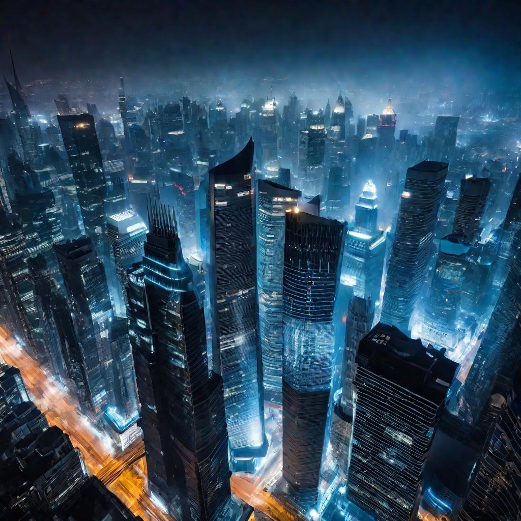 3748223 Вид города ночью