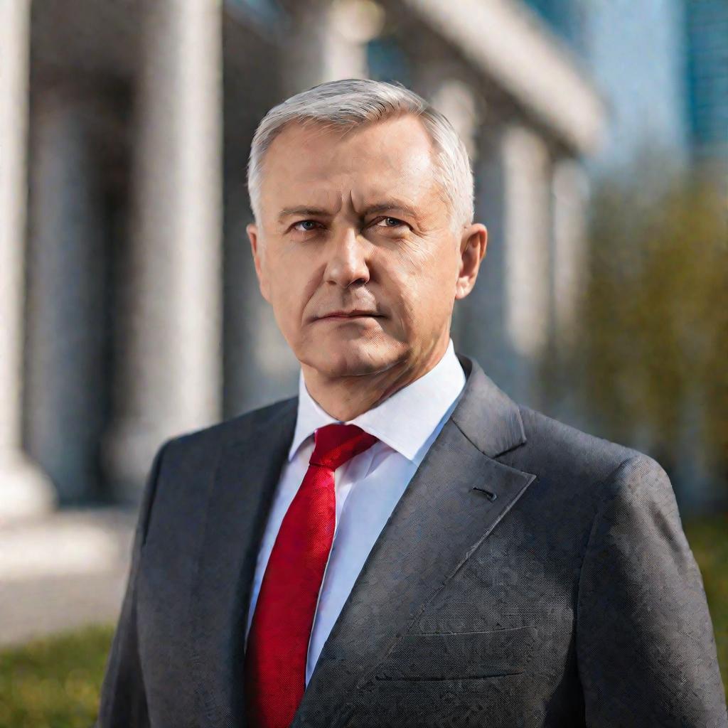 Портрет президента банка ВТБ Андрея Костина